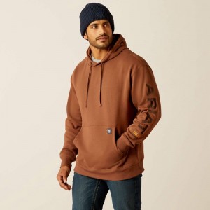 Ariat Rebar Graphic Hoodie Aztec/Coffee Bean Polska | AICHFP-894 Ariat Rebar Graphic Hoodie Aztec/Coffee Bean Polska | AICHFP-894