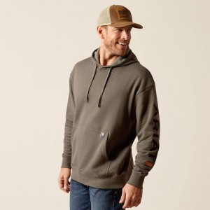Ariat Rebar Graphic Hoodie Beluga Heather/Black Polska | YJWIRH-918 Ariat Rebar Graphic Hoodie Beluga Heather/Black Polska | YJWIRH-918