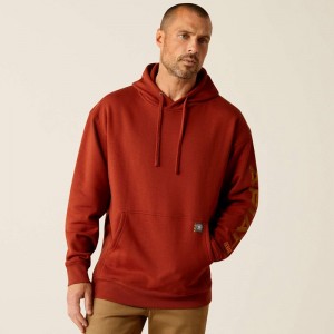 Ariat Rebar Graphic Hoodie Burnt Henna/Cumin Polska | LGNITK-057 Ariat Rebar Graphic Hoodie Burnt Henna/Cumin Polska | LGNITK-057