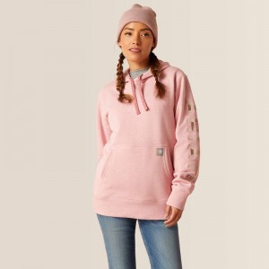 Ariat Rebar Graphic Hoodie Mauveglow Heather/Antler Polska | KVWTYQ-401 Ariat Rebar Graphic Hoodie Mauveglow Heather/Antler Polska | KVWTYQ-401