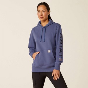 Ariat Rebar Graphic Hoodie Niebieskie Polska | CZHSFB-695 Ariat Rebar Graphic Hoodie Niebieskie Polska | CZHSFB-695