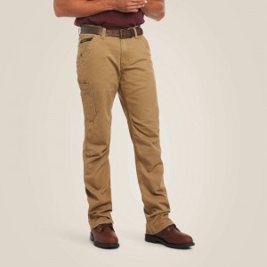 Ariat Rebar M4 Relaxed Durastretch Washed Twill Dungaree Boot Cut Pant Khaki Polska | QICEWJ-103 Ariat Rebar M4 Relaxed Durastretch Washed Twill Dungaree Boot Cut Pant Khaki Polska | QICEWJ-103