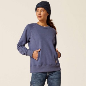 Ariat Rebar Traverse Sweatshirt Niebieskie Indygo Polska | CVRYBU-865 Ariat Rebar Traverse Sweatshirt Niebieskie Indygo Polska | CVRYBU-865