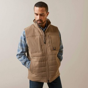 Ariat Rebar Valiant Stretch Canvas Water Resistant Insulated Vest Khaki Polska | XZSDPH-021 Ariat Rebar Valiant Stretch Canvas Water Resistant Insulated Vest Khaki Polska | XZSDPH-021