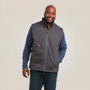 Ariat Rebar Washed Duracanvas Insulated Vest Szare Polska | EYJRVX-058 Ariat Rebar Washed Duracanvas Insulated Vest Szare Polska | EYJRVX-058