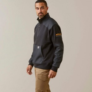 Ariat Rebar Workman Duracanvas 1/4 Zip Sweatshirt Czarne Polska | BWGEST-264 Ariat Rebar Workman Duracanvas 1/4 Zip Sweatshirt Czarne Polska | BWGEST-264