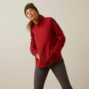 Ariat Rebar Workman Oversized Funnel Sweatshirt Czerwone Polska | CNIRDZ-328 Ariat Rebar Workman Oversized Funnel Sweatshirt Czerwone Polska | CNIRDZ-328