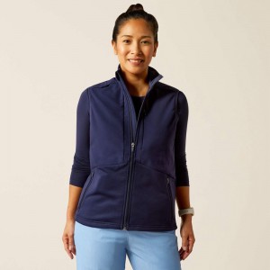Ariat Sina Fleece Scrub Vest Granatowe Polska | BKVUID-810 Ariat Sina Fleece Scrub Vest Granatowe Polska | BKVUID-810
