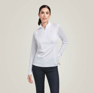 Ariat Sunstopper 2.0 1/4 Zip Baselayer Białe Polska | RDMAVC-741 Ariat Sunstopper 2.0 1/4 Zip Baselayer Białe Polska | RDMAVC-741