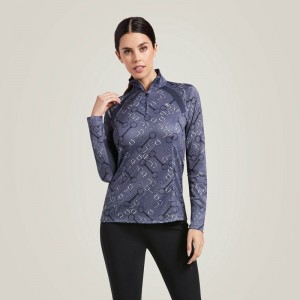Ariat Sunstopper 2.0 1/4 Zip Baselayer Charcoal Bit Print Polska | KVMBEH-937 Ariat Sunstopper 2.0 1/4 Zip Baselayer Charcoal Bit Print Polska | KVMBEH-937