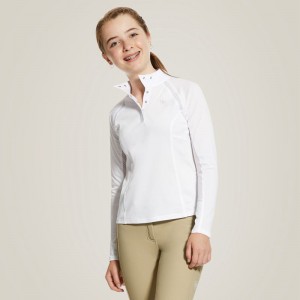 Ariat Sunstopper 2.0 Show Shirt Białe Polska | YEJMWS-792 Ariat Sunstopper 2.0 Show Shirt Białe Polska | YEJMWS-792