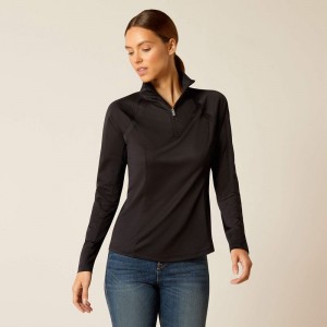 Ariat Sunstopper 3.0 1/4 Zip Baselayer Czarne Polska | AMCBKR-754 Ariat Sunstopper 3.0 1/4 Zip Baselayer Czarne Polska | AMCBKR-754