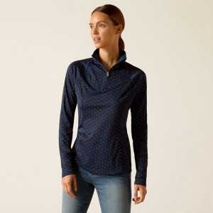 Ariat Sunstopper 3.0 1/4 Zip Baselayer Granatowe Polska | PVRDUN-690 Ariat Sunstopper 3.0 1/4 Zip Baselayer Granatowe Polska | PVRDUN-690