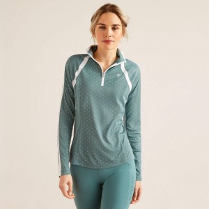 Ariat Sunstopper 3.0 1/4 Zip Baselayer North Atlantic Dot Polska | SMGVWH-325 Ariat Sunstopper 3.0 1/4 Zip Baselayer North Atlantic Dot Polska | SMGVWH-325