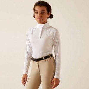 Ariat Sunstopper 3.0 Show Shirt Białe Polska | SCNTHZ-782 Ariat Sunstopper 3.0 Show Shirt Białe Polska | SCNTHZ-782