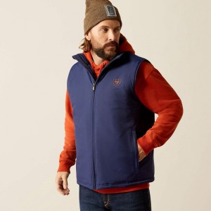 Ariat Team Logo Insulated Vest Niebieskie Polska | KJISXF-597 Ariat Team Logo Insulated Vest Niebieskie Polska | KJISXF-597