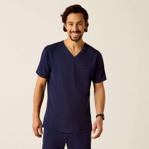 Ariat Whitman Scrub Top Granatowe Polska | HCMFZN-659 Ariat Whitman Scrub Top Granatowe Polska | HCMFZN-659