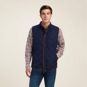 Ariat Woodside Vest Granatowe Polska | ZLJNKM-703 Ariat Woodside Vest Granatowe Polska | ZLJNKM-703