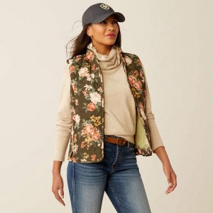 Ariat Woodside Vest Rosegarden Print Polska | VTNSCP-246 Ariat Woodside Vest Rosegarden Print Polska | VTNSCP-246