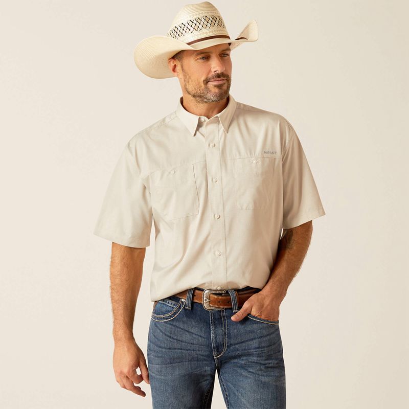 Ariat 360 Airflow Classic Fit Shirt Srebrne Polska | KRFPQT-017 - Kliknij obrazek, aby zamknąć