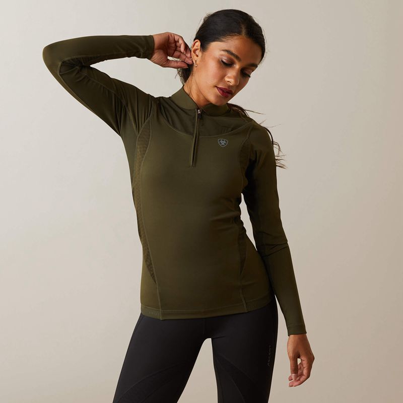 Ariat Ascent 1/4 Zip Baselayer Relic Polska | BNTARU-657 - Kliknij obrazek, aby zamknąć