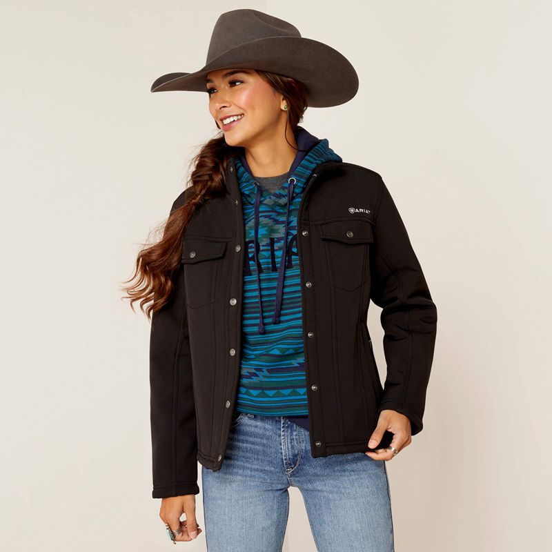Ariat Berber Back Softshell Jacket Czarne Polska | QUMSLE-019 - Kliknij obrazek, aby zamknąć