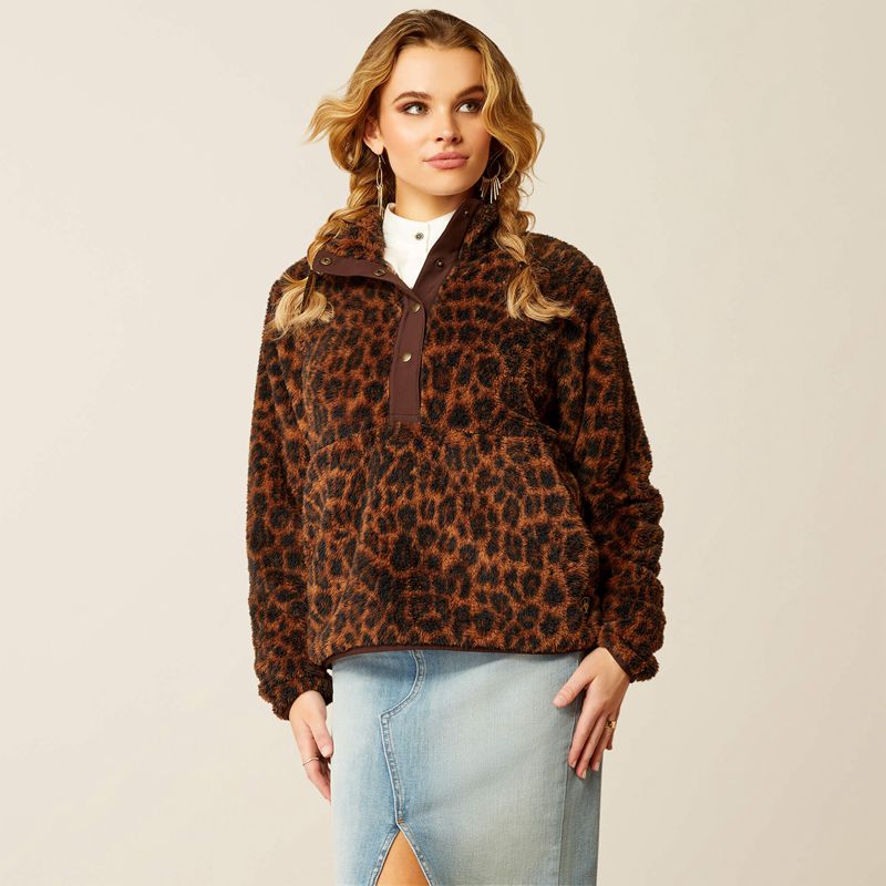 Ariat Berber Snap Front Sweatshirt Panterka Polska | IGMNLF-974 - Kliknij obrazek, aby zamknąć