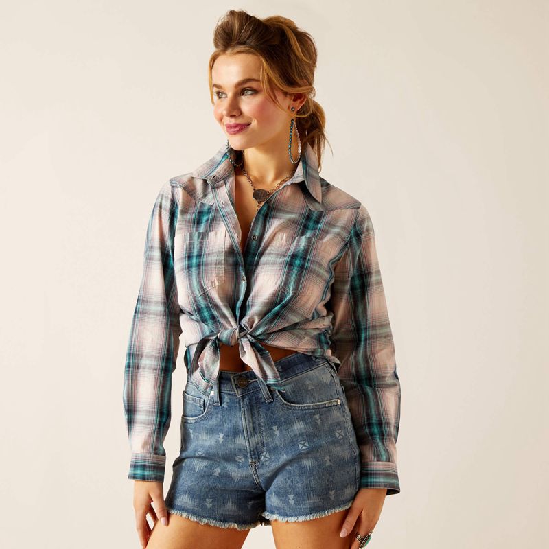Ariat Billie Jean Shirt Tomboy Plaid Polska | UAJCKZ-085 - Kliknij obrazek, aby zamknąć