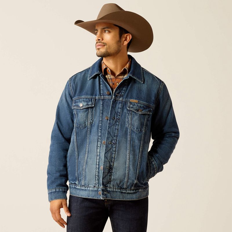Ariat Blanket Lined Trucker Jacket Victor Polska | VEQIBF-546 - Kliknij obrazek, aby zamknąć
