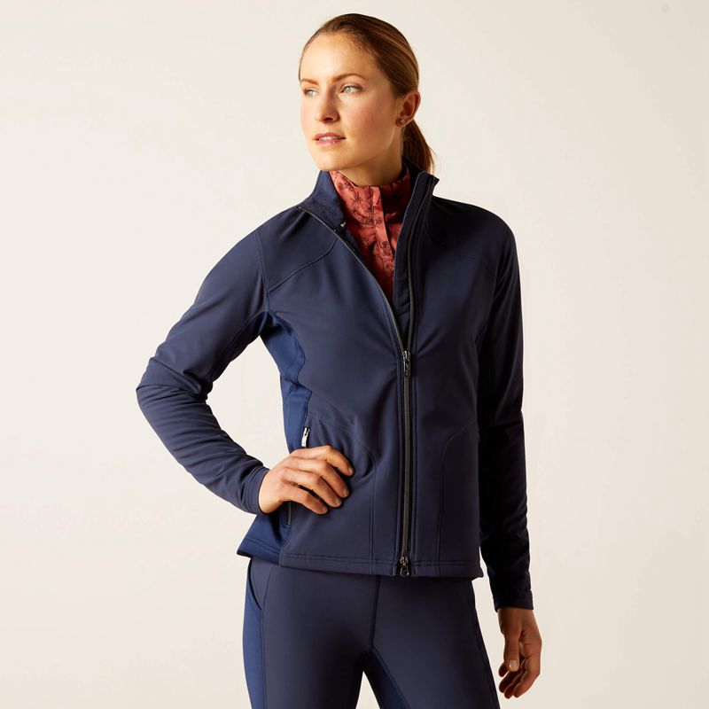Ariat Boreas Full Zip Sweatshirt Granatowe Polska | OGZFQD-756 - Kliknij obrazek, aby zamknąć