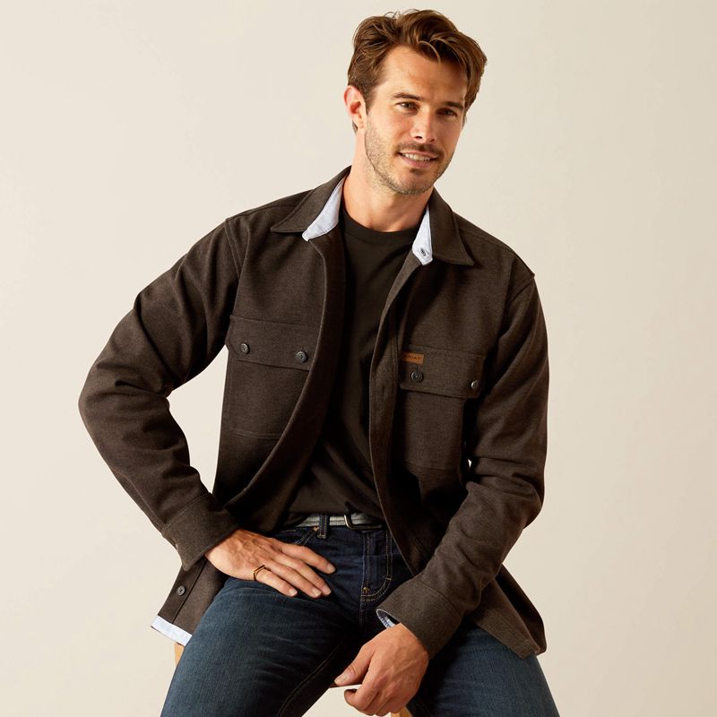Ariat Branford Shirt Charcoal Polska | KJUYTM-098 - Kliknij obrazek, aby zamknąć