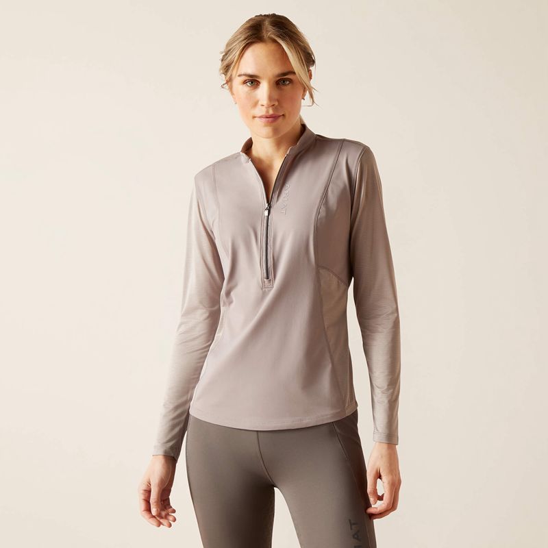 Ariat Breathe 1/4 Zip Baselayer Zinc Polska | LQYTXM-345 - Kliknij obrazek, aby zamknąć