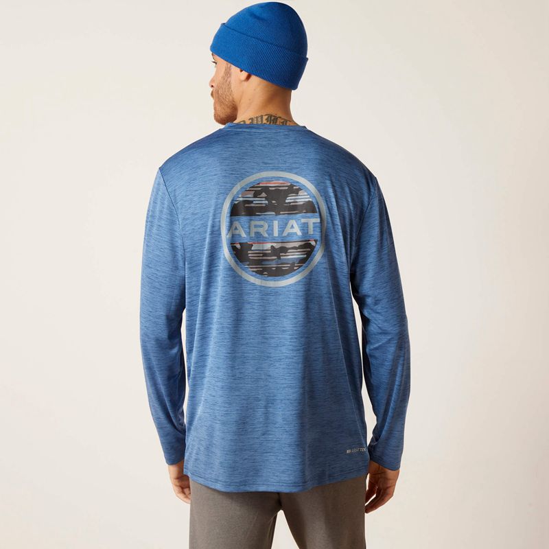 Ariat Charger Camo Circle T-Shirt Jasny Polska | LEFHYK-065 - Kliknij obrazek, aby zamknąć