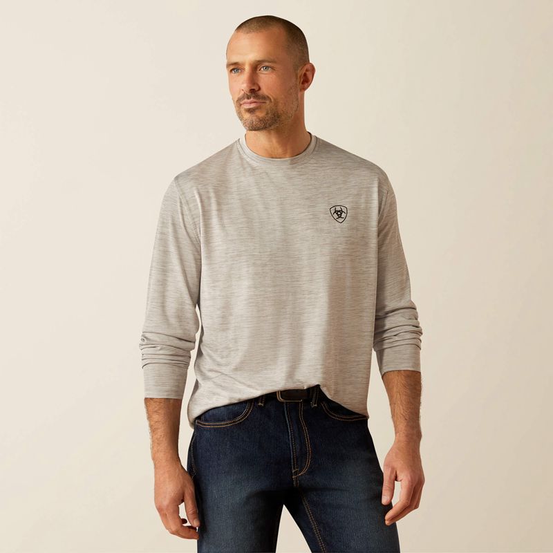 Ariat Charger Muddy Shield T-Shirt Głęboka Szare Polska | WHTBOV-408 - Kliknij obrazek, aby zamknąć