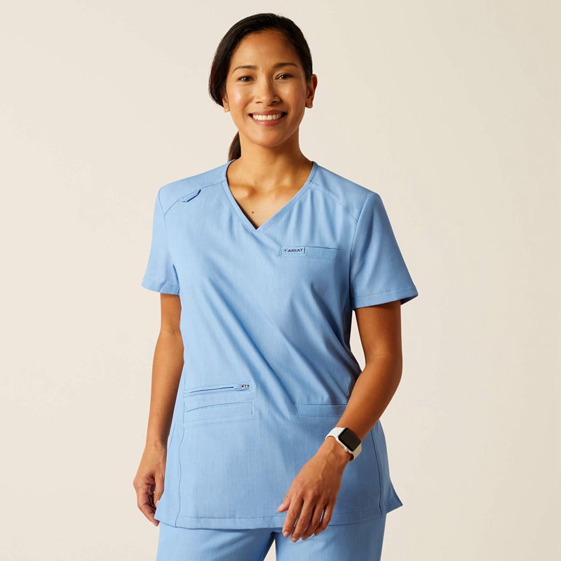 Ariat Clara 6 Pocket Scrub Top Głęboka Niebieskie Polska | KDETQA-645 - Kliknij obrazek, aby zamknąć
