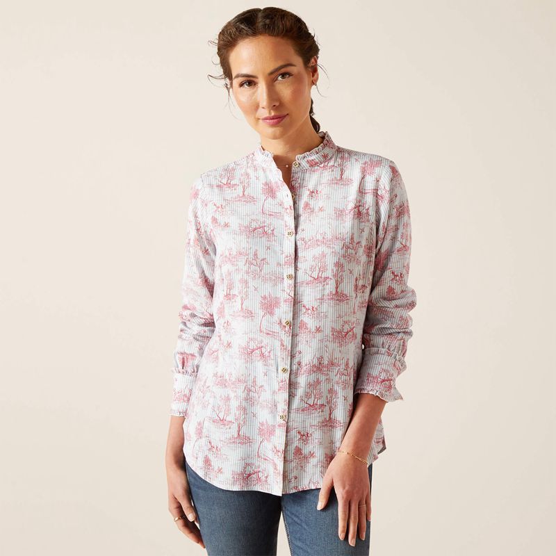 Ariat Clarion Blouse Toile Polska | JGEOAP-384 - Kliknij obrazek, aby zamknąć