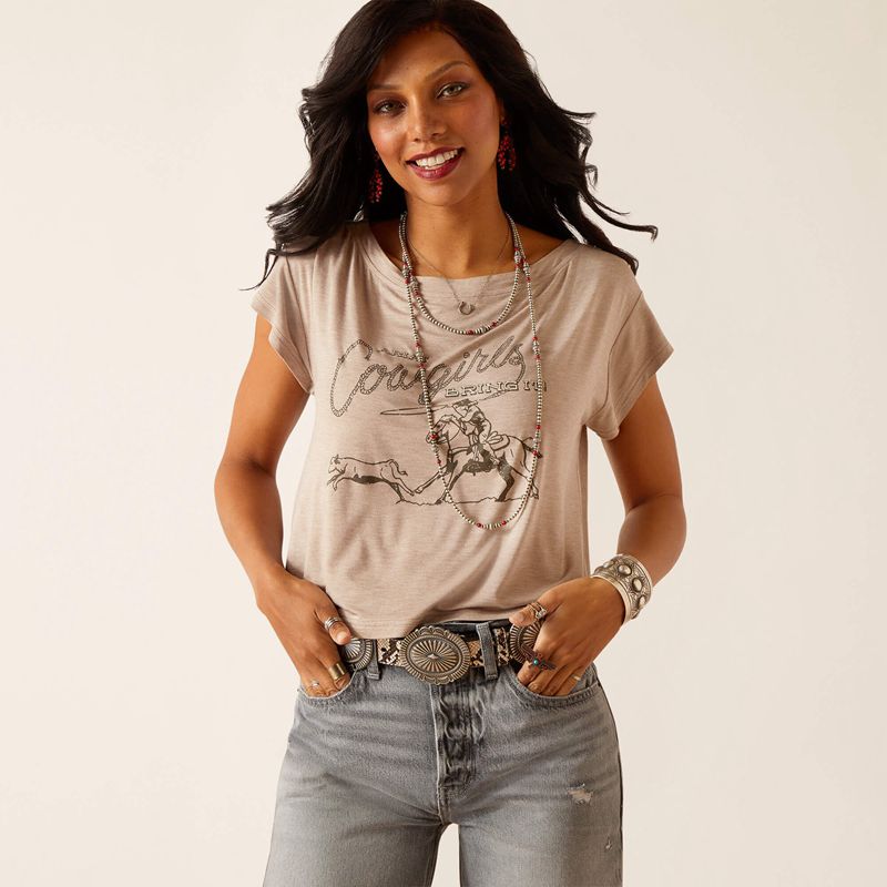 Ariat Cowgirls T-Shirt Savannah Heather Polska | MEHIGB-238 - Kliknij obrazek, aby zamknąć