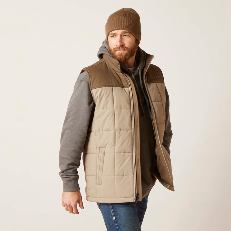 Ariat Crius Insulated Vest Brązowe Polska | BCSXVR-763 - Kliknij obrazek, aby zamknąć
