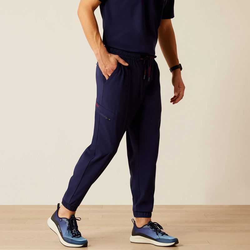 Ariat Drew Cargo Stretch Jogger Scrub Pant Granatowe Polska | MBQFNH-548 - Kliknij obrazek, aby zamknąć