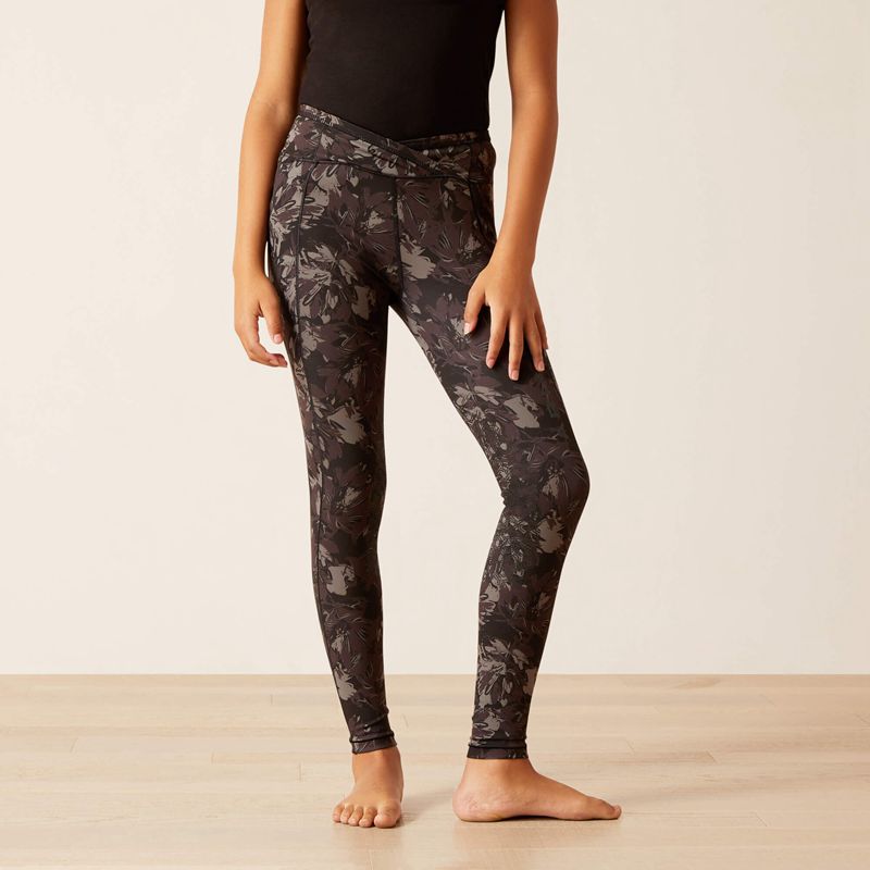 Ariat Eos Etch Half Grip Tight Czarne Polska | TFUKBC-605 - Kliknij obrazek, aby zamknąć