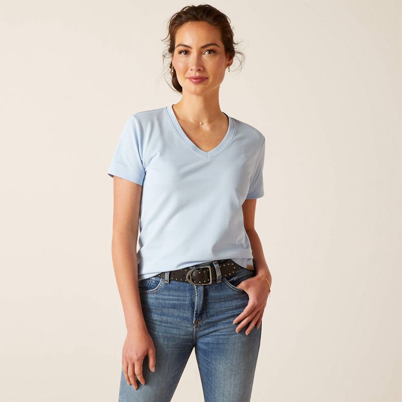 Ariat Fairford T-Shirt Niebieskie Polska | TYNWBP-854 - Kliknij obrazek, aby zamknąć