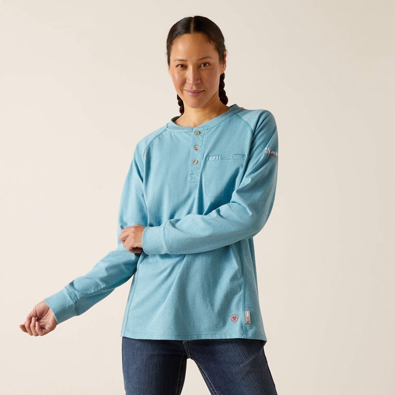 Ariat Fr Air Henley Top Niebieskie Polska | DMKUEI-814 - Kliknij obrazek, aby zamknąć