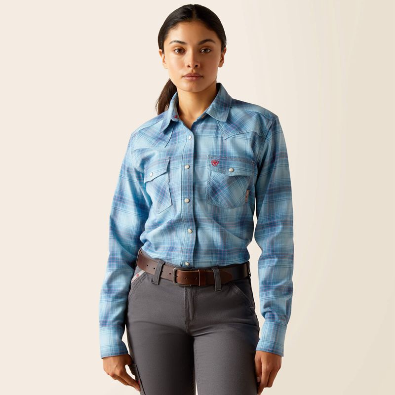 Ariat Fr Bonita Snap Work Shirt Niebieskie Polska | RMEPIC-908 - Kliknij obrazek, aby zamknąć