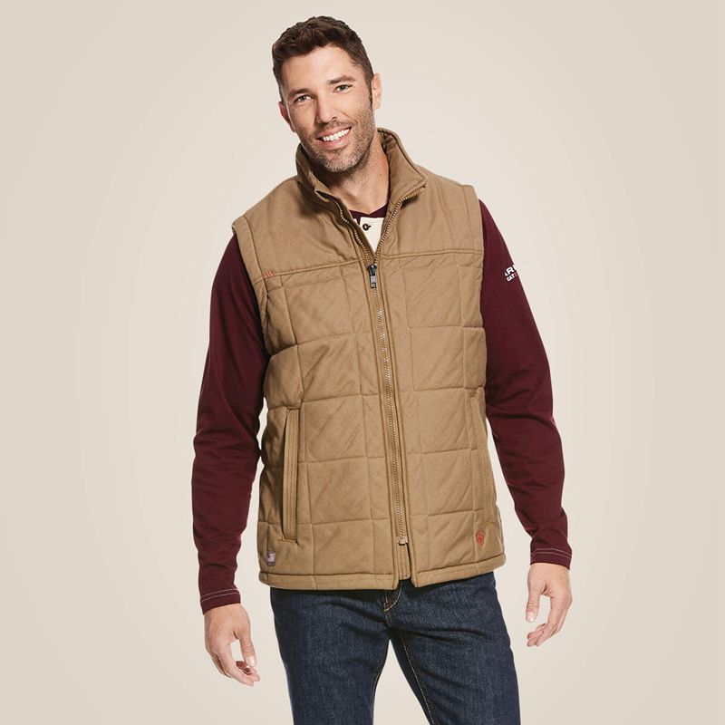 Ariat Fr Crius Insulated Vest Khaki Polska | GBWPNI-485 - Kliknij obrazek, aby zamknąć