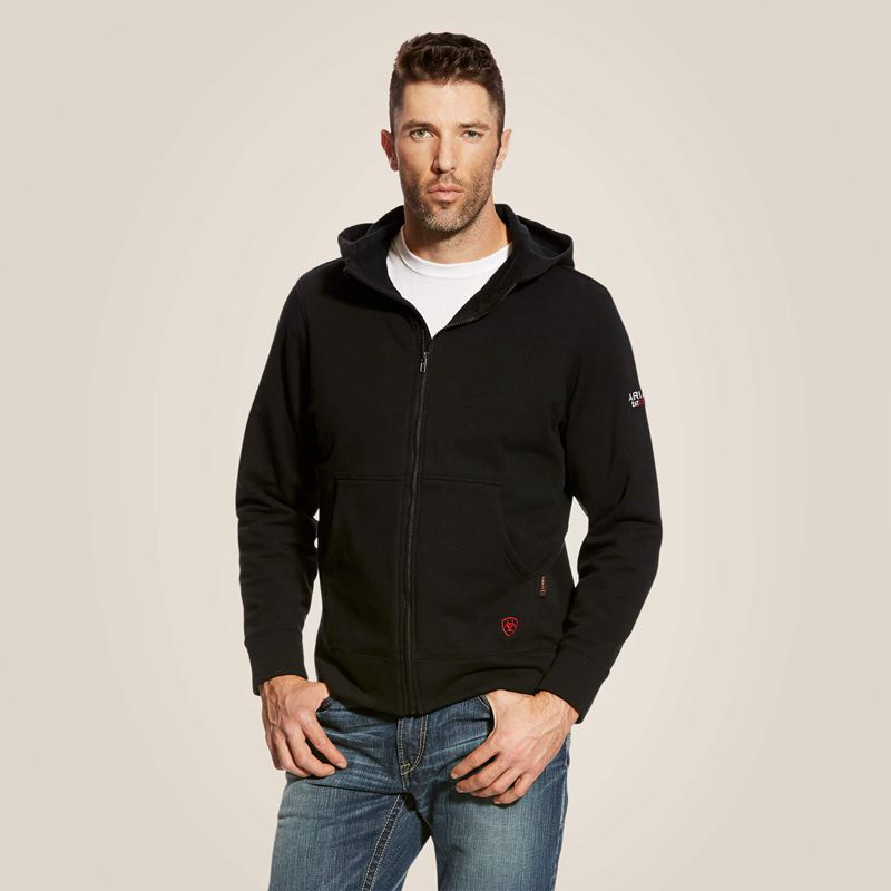 Ariat Fr Durastretch Full Zip Hoodie Czarne Polska | FLQJNP-634 - Kliknij obrazek, aby zamknąć