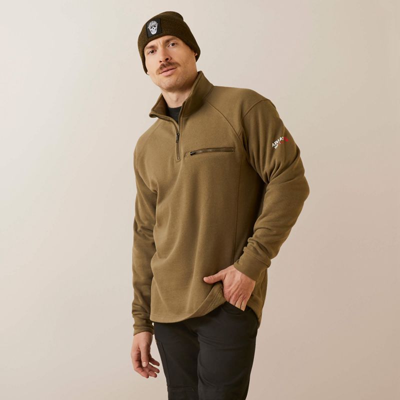 Ariat Fr Rev 1/4 Zip Top Beech Polska | QNCEBW-317 - Kliknij obrazek, aby zamknąć