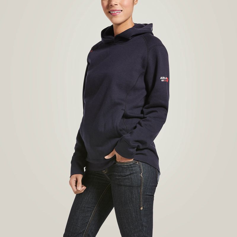 Ariat Fr Rev Pullover Hoodie Granatowe Polska | KOMBQI-094 - Kliknij obrazek, aby zamknąć