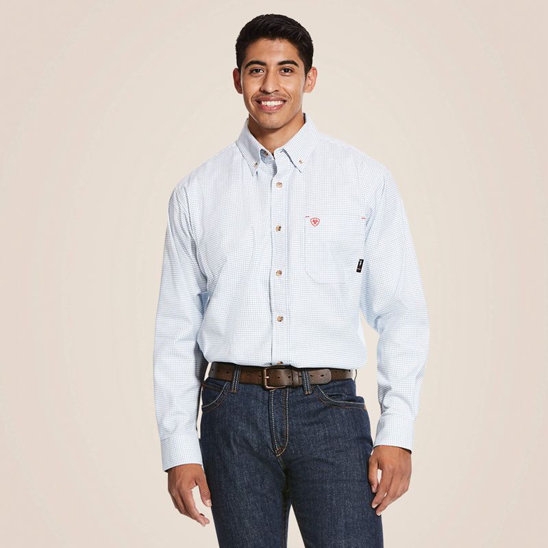 Ariat Fr Twill Durastretch Work Shirt Białe Polska | XKHQZO-964 - Kliknij obrazek, aby zamknąć
