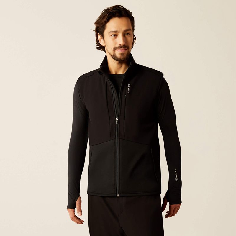 Ariat Galen Fleece Scrub Vest Czarne Polska | RMDJEA-327 - Kliknij obrazek, aby zamknąć