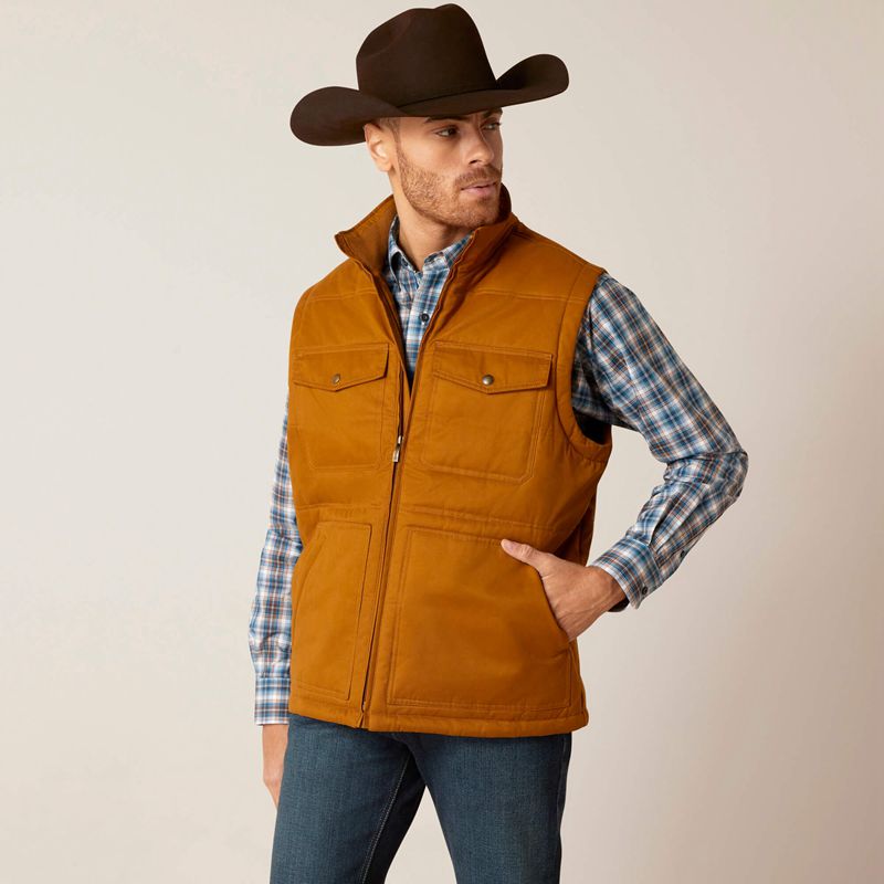 Ariat Grizzly 2.0 Canvas Conceal And Carry Vest Chestnut Polska | BYPLTZ-872 - Kliknij obrazek, aby zamknąć